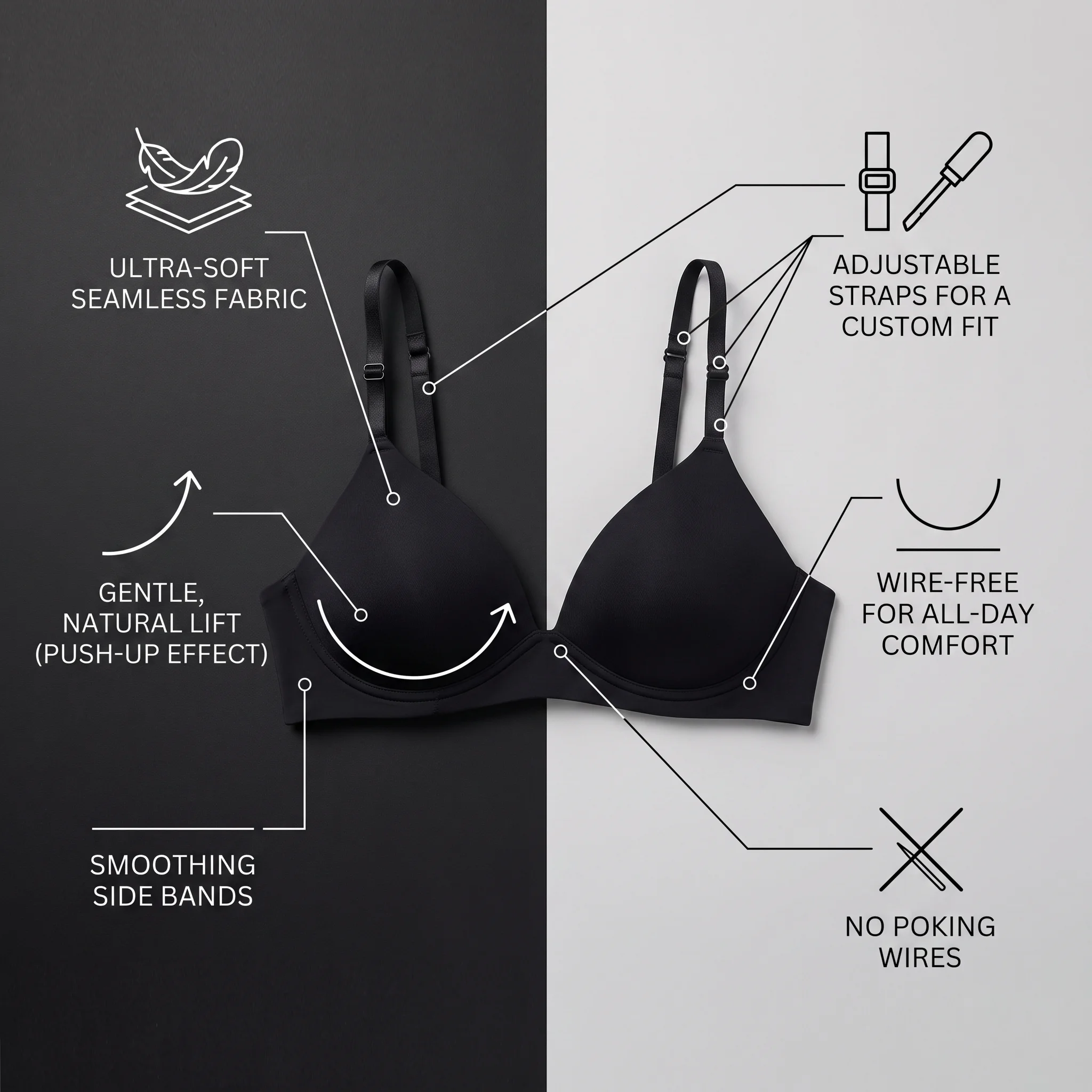 Aura Seamless Wireless Triangle Bralette Main Image