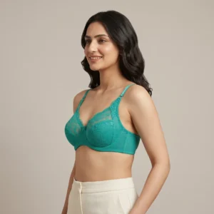 Alternative view of Jaalira Emerald Green Floral Lace Underwire Bra