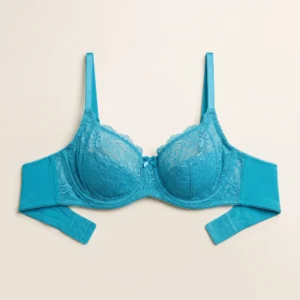 Jaalira Firozi Turquoise Floral Lace Underwire Bra
