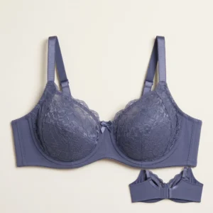 Jaalira Navy Blue Floral Lace Underwire Bra