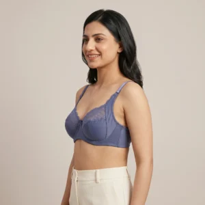 Alternative view of Jaalira Navy Blue Floral Lace Underwire Bra