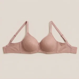 Misty Romance Soft Pink Lace Overlay Molded Padded Bra