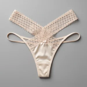 Morbidella Cream Nude Openwork Net Strappy Bikini Panty