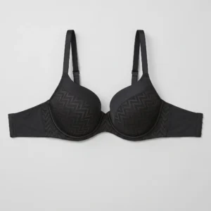 Nerella Chevron Textured Satin Padded Bra