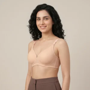 Alternative view of Peachelle Peach Patterned Molded Soft Padded Bra