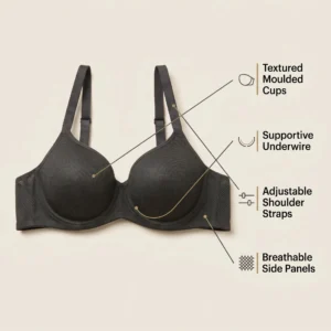Seralina Textured Mesh Padded Convertible Bra