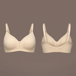 Shabnoir Soft Beige Embroidered Motif Molded Padded Bra