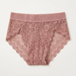 Shereen Dusty Rose Floral Lace High-Waist Panty