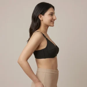 Alternative view of Surmaya Charcoal Grey Textured Underwire Bra