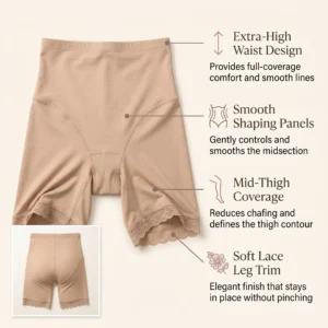 Alternative view of A Curvy Nude High-Waist Seamless Body Shaper Short