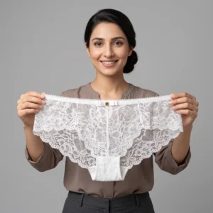Alternative view of Carinella Pure White Full Lace Cheeky Bikini Panty
