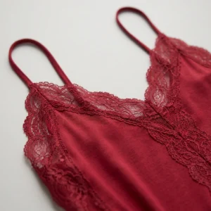 Alternative view of Kota Zarevia Red Side-Tie Lace Nightwear Chemise Set